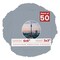 Harbor Gray Mat Board for 6x6 Frames - Circle Opening for 3x3 Photos